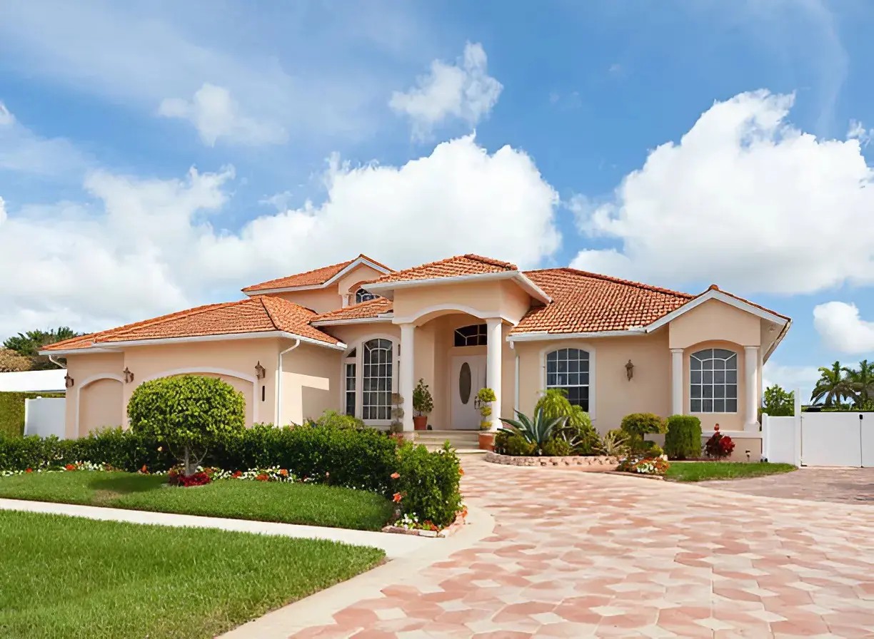 South Florida luxury home exterior painted