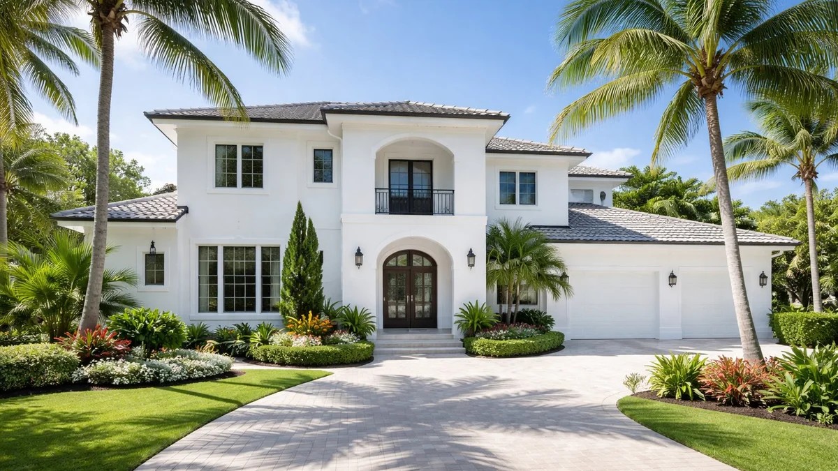 Luxury home after exterior repaint
